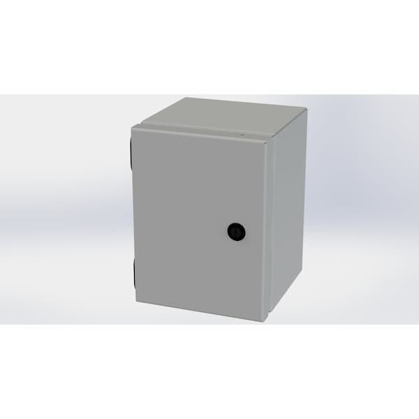1/4 Turn Latch Electrical Enclosures, 8 in H, 6 in D, 6 in W, NEMA 3R, 4, 12, 13, Carbon Steel